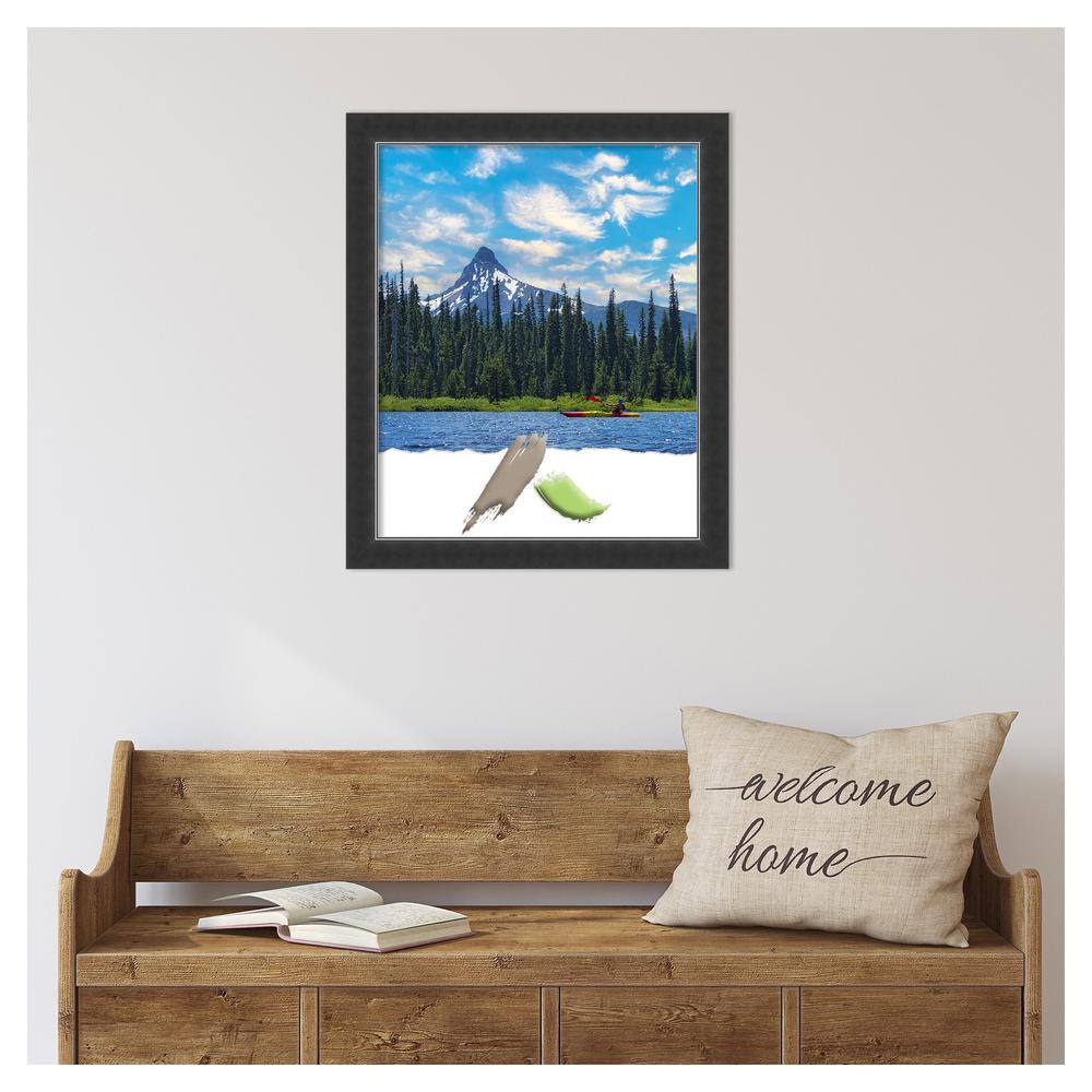 Corvino Matte Black Wood Single Photo Frame 25" x 21"