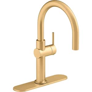 Crue Single-Handle Bar Faucet in Vibrant Brushed Moderne Brass