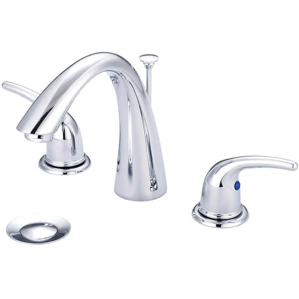 Unbranded Accent 8 in. Widespread 2-Handle Bathroom Faucet in Polished Chrome