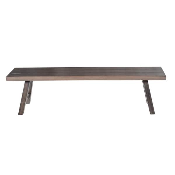 Sudzendf Patio Outdoor Backless Bench Ottoman-Brown