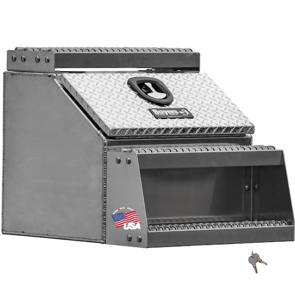 24 in. x 28 in. x 24 in. Heavy Duty Diamond Tread Aluminum Step Box