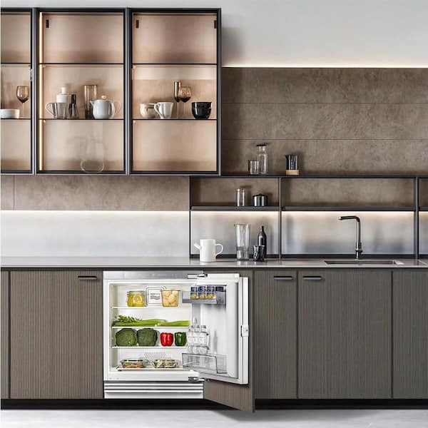 24 in. 3.74 cu.ft. Frost Free Built-in Panel Ready Residential Upright Freezer in White Quick Freezing LED Touch Control