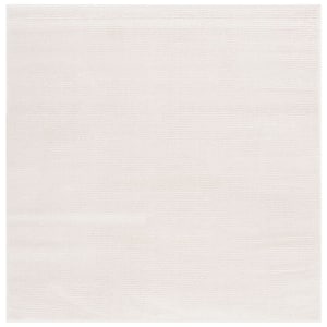 Melody 4 ft. x 4 ft. Ivory Solid Parallel Square Area Rug