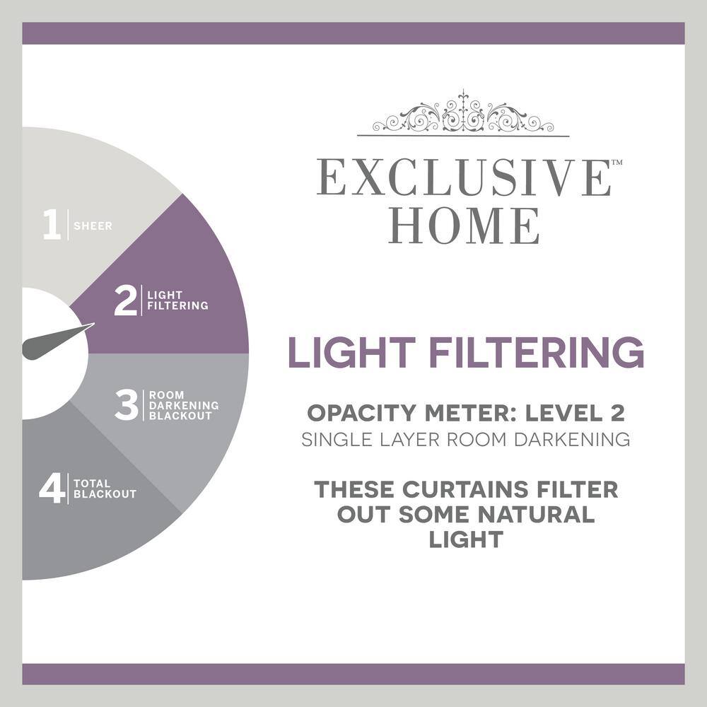 Natural Linen Look Tab Top Light-Filtering Curtain Panels, 54"x84", Set of 2