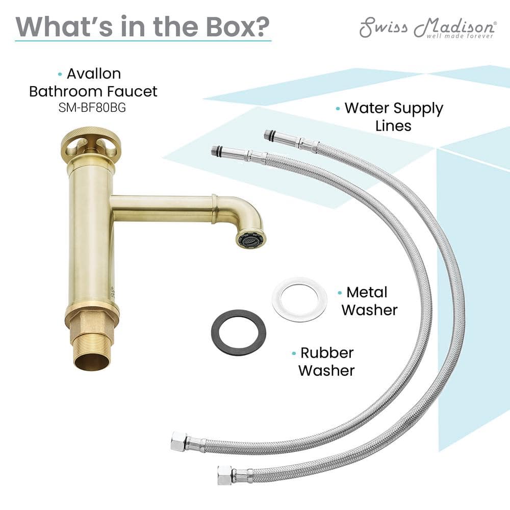 Avallon Brushed Gold Single-Handle Bathroom Faucet