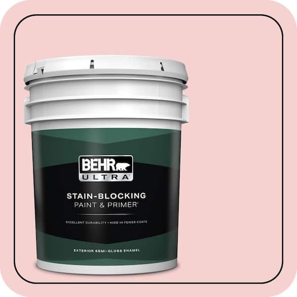 BEHR ULTRA 5 gal. #P170-1A Pinky Promise Semi-Gloss Enamel Exterior Paint & Primer
