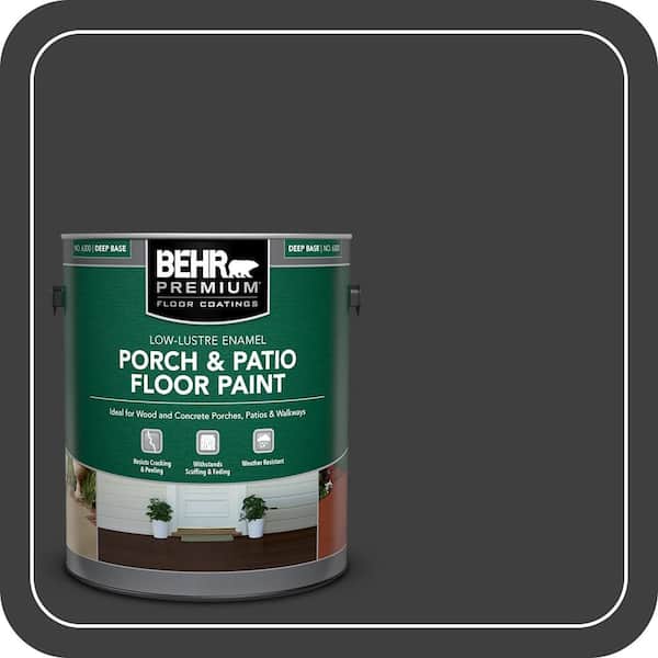 1 gal. #1350 Ultra Pure Black Low-Lustre Enamel Interior/Exterior Porch and Patio Floor Paint
