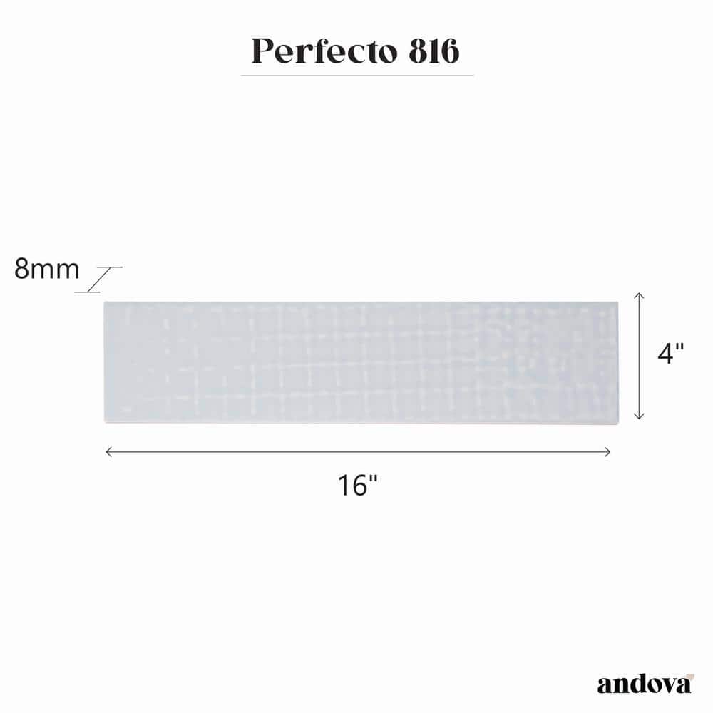 Perfecto Marvelli 4'' x 16'' Gray Ceramic Subway Tile