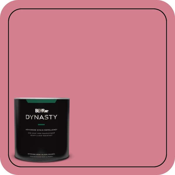 BEHR DYNASTY 1 qt. #P140-4 I Pink I Can Semi-Gloss Enamel Interior Stain-Blocking Paint and Primer
