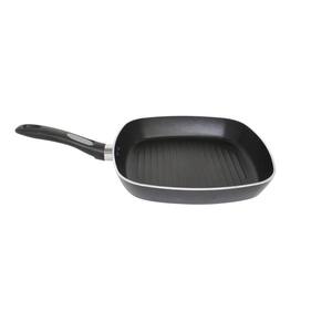 10 in. x 10 in. Black Aluminum Stove Top Griddle Pan with Cool Touch Handle