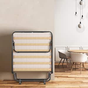 Portable Folding Bed with Foam Mattress and Sturdy Metal Frame