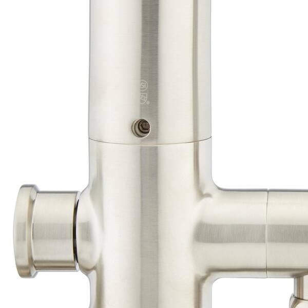 SIGNATURE HARDWARE - Berwyn Single-Handle Freestanding Tub Faucet with Hand Shower in Brushed Nickel
