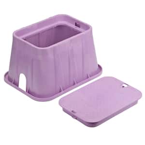 14 in. X 19 in. Pro-Spec® Series Rectangular Valve Box and Cover, 12 in. Height, Purple Box, Reclaimed Water Cover