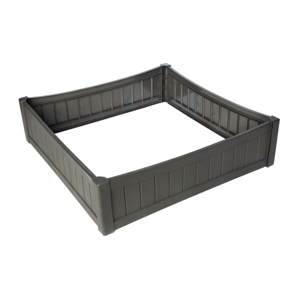 Somerset Raised Garden Bed, 43x43.5x43.5 in., Wood Grain Plastic Planter Box for Outdoor Gardening price history on PriceWatchPro