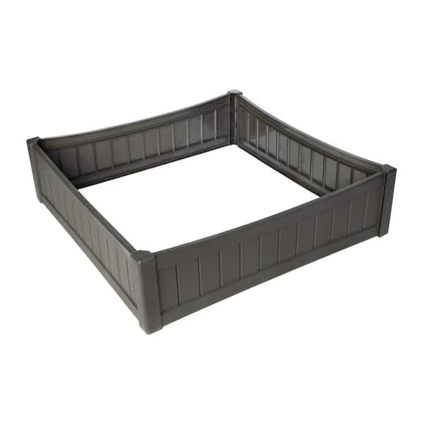 Somerset Raised Garden Bed, Innovative Planter Box for Outdoor Gardening, Wood Grain Design