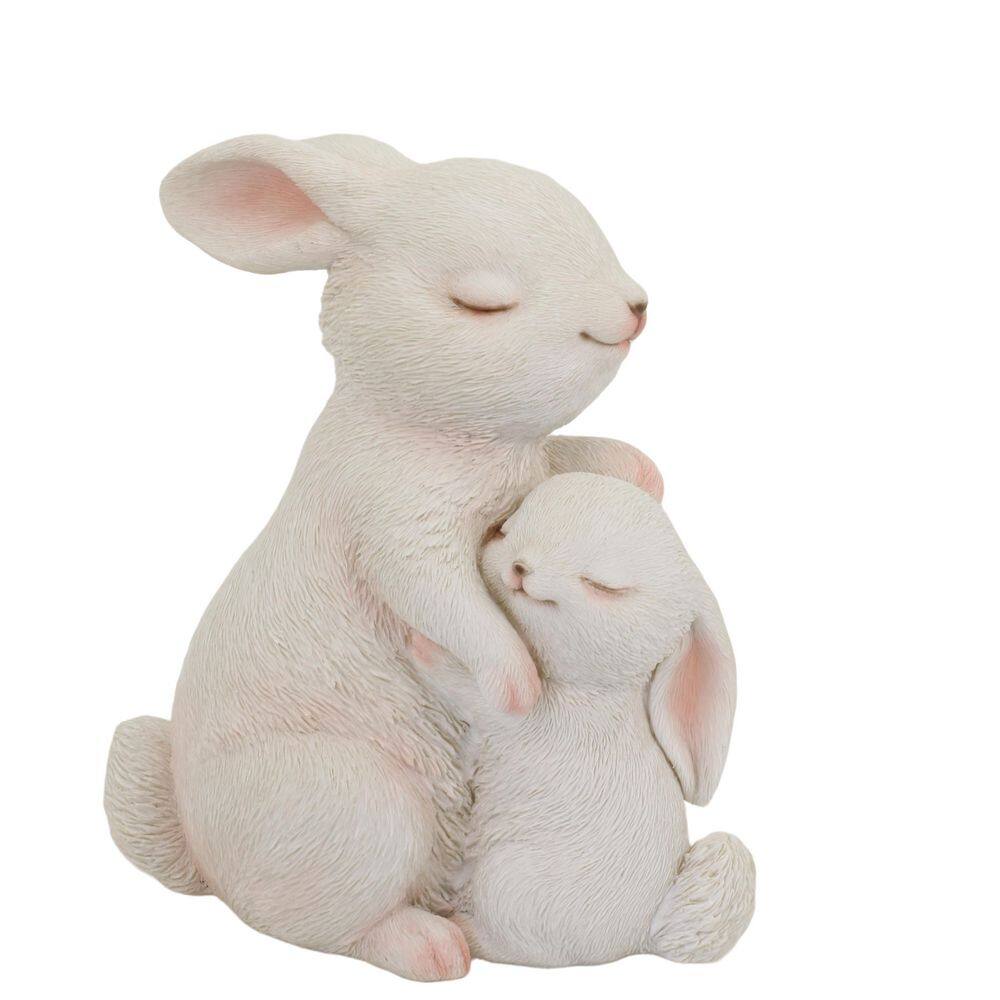 Tender Moments: Polyresin Mother and Baby Rabbit Figurine in Elegant White price history on PriceWatchPro