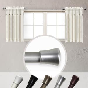 5/8 inch Side Curtain Rod 12-20 inch long (Set of 2) - Satin Nickel