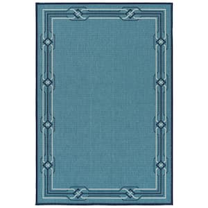 Amalie Light Blue 1 ft. 9 in. x 3 ft. Indoor/Outdoor Area Rug