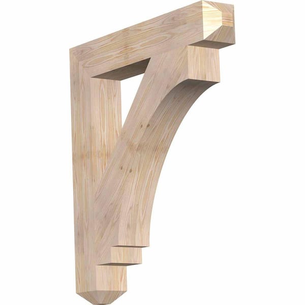 Ekena Millwork 5.5 in. x 40 in. x 36 in. Douglas Fir Imperial Craftsman Smooth Bracket