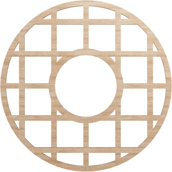 Ekena Millwork 0.25 in. x 8 in. x 22 in. Wood Medallion Moulding