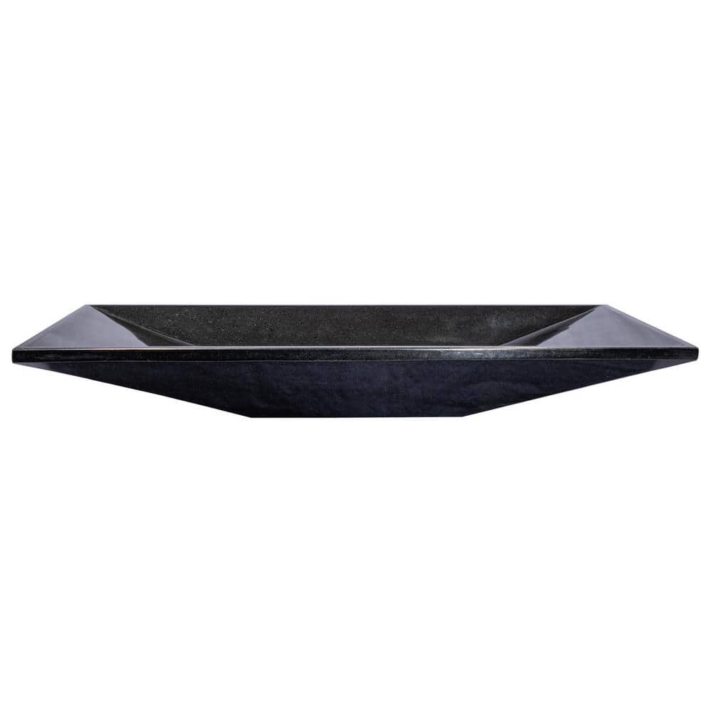 Eden 28'' Black Granite Rectangular Bathroom Sink