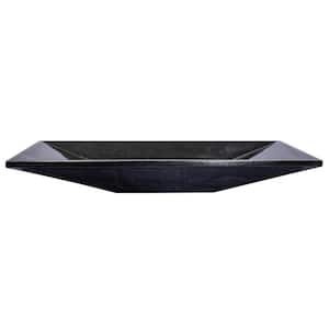 Ultra Modern Vessel Sink in Polished Black Granite