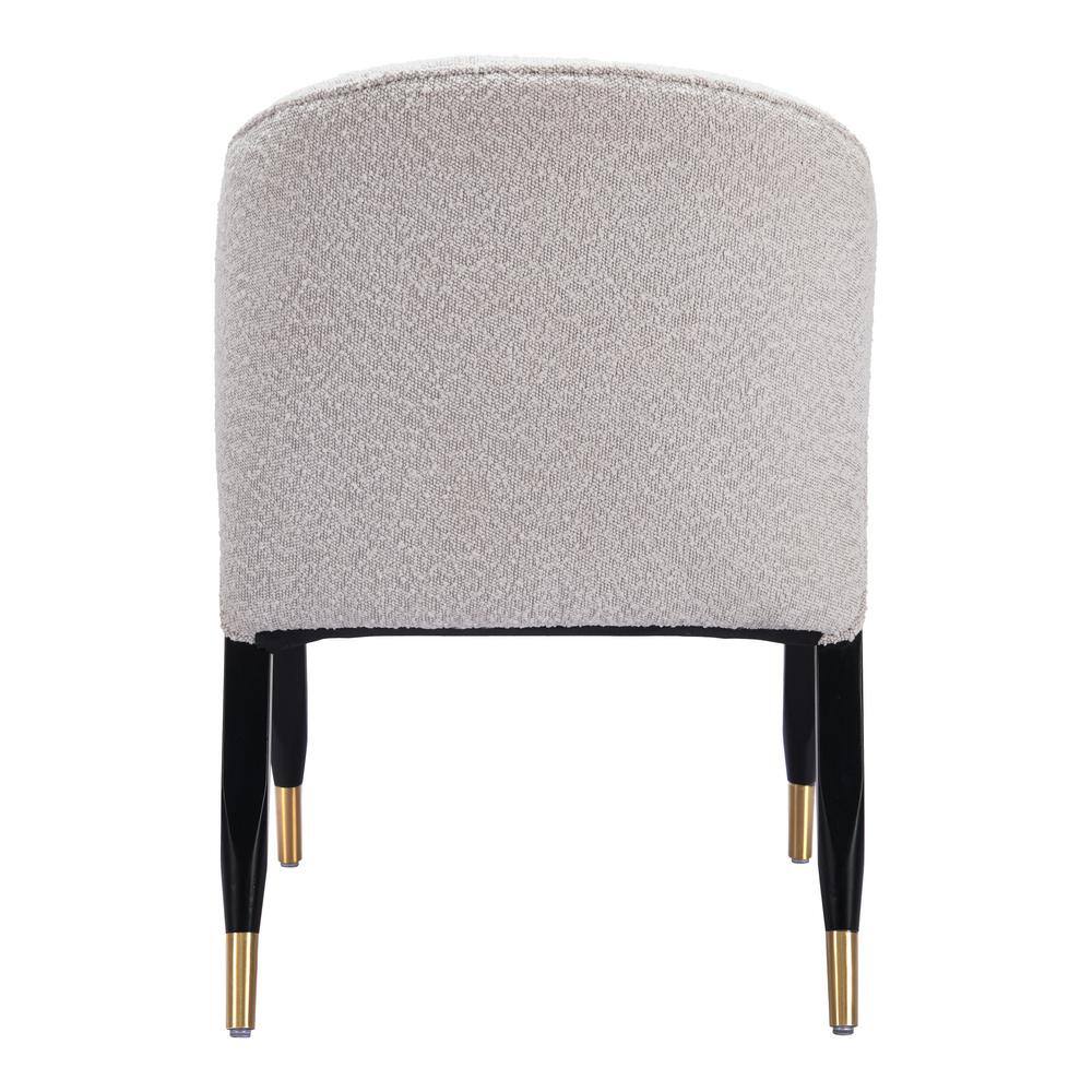 Misty Gray Upholstered Low Side Chair with Wood Frame