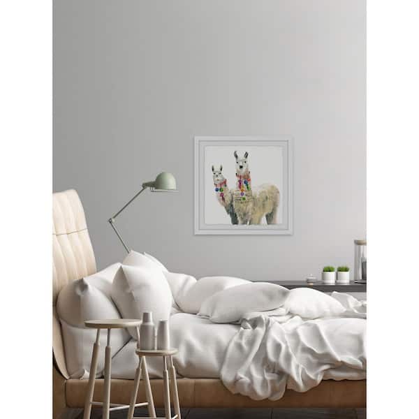 Unbranded 40 in. H x 40 in. W "Llama Pair" by Marmont Hill Framed Printed Wall Art