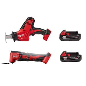M18 18V Lithium-Ion Cordless HACKZALL Reciprocating Saw with Multi-Tool and (2) 2.0 Ah Compact Batteries