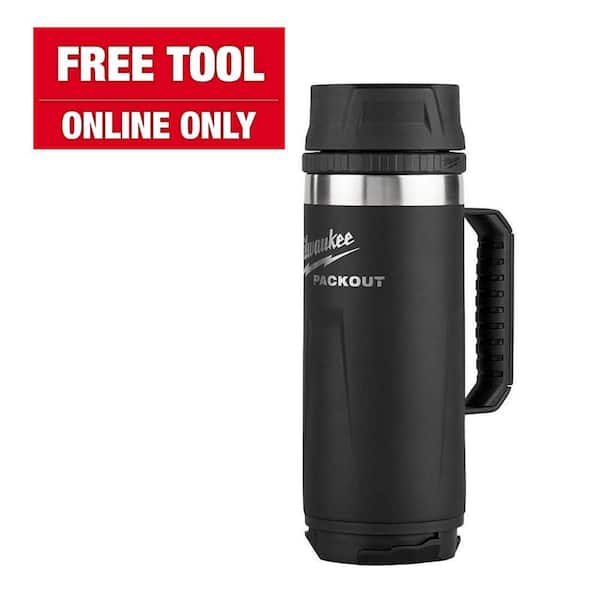Milwaukee PACKOUT Black 18 Oz. Insulated Mug with Sip Lid