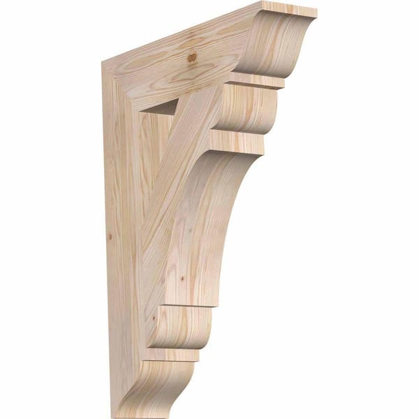 Ekena Millwork 5.5 in. x 32 in. x 24 in. Douglas Fir Olympic Traditional Smooth Bracket