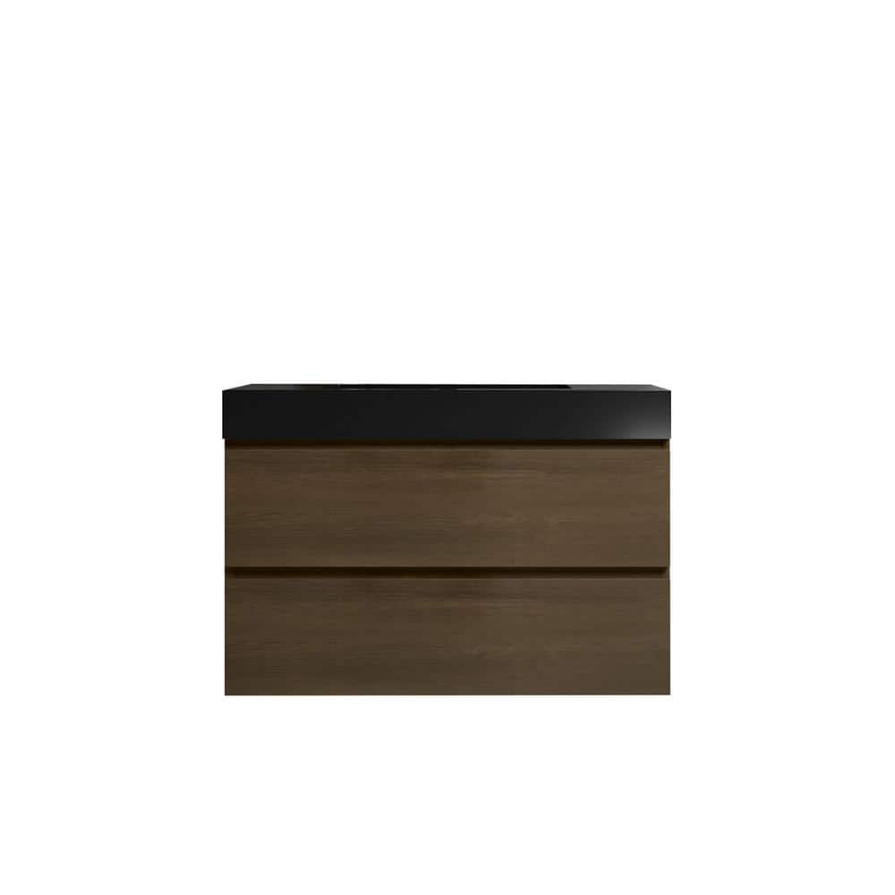 36 in. W x 18.1 in. D x 25.2 in. H Wall Mounted Floating Bathroom Vanity in
