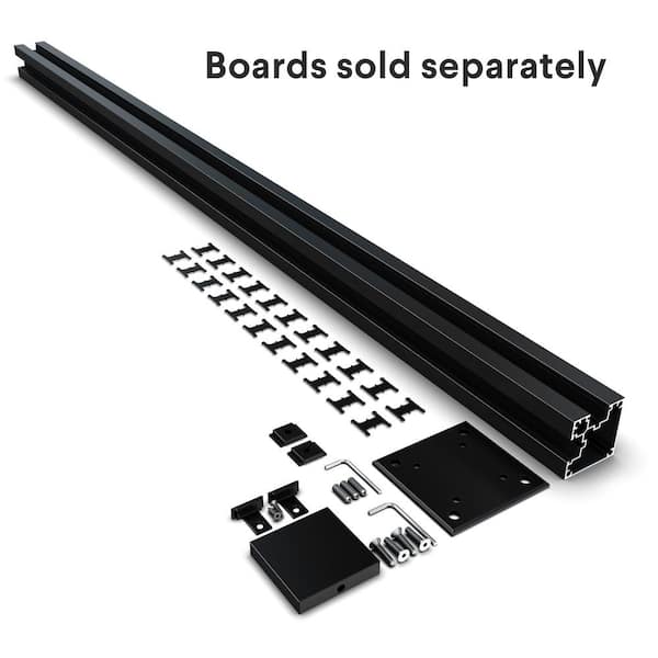 HOFT Corner Post Kit 73 in. x 3 in. x 3 in. Black Aluminum