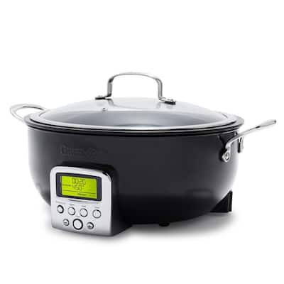 Presto 16 in. Black Non-Stick Electric Skillet with Lid 06852 - The Home  Depot