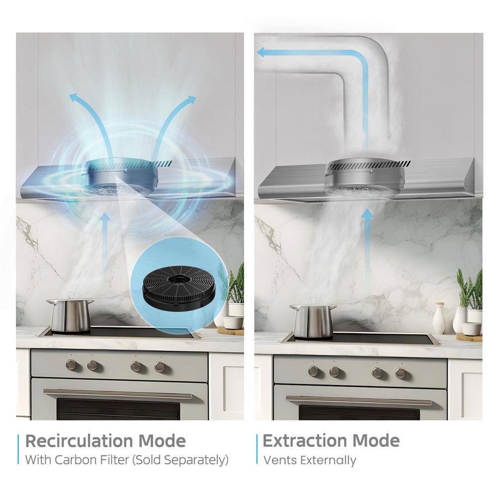 Midea 30-Inch Stainless Steel Convertible Under Cabinet Range Hood