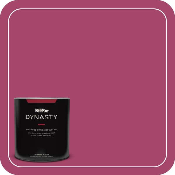 BEHR DYNASTY 1 qt. #HDC-SM14-1 Fuschia Flair Matte Interior Stain-Blocking Paint and Primer