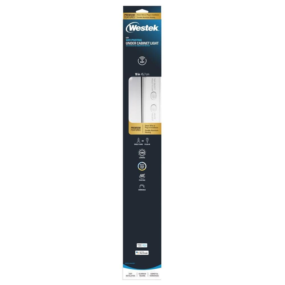 18-inch White Aluminum LED WiFi Under Cabinet Light