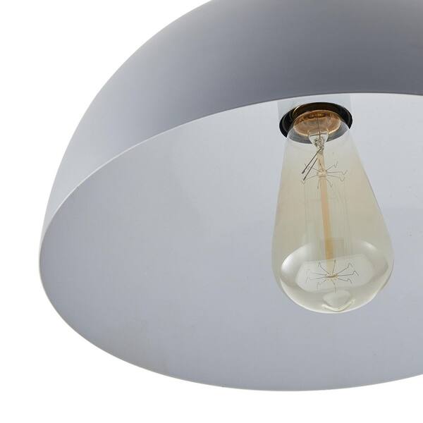 aiwen Industrial 1-Light Dome Gray Pendant Light Retro Vintage