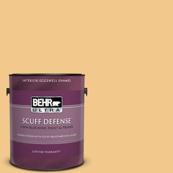 BEHR ULTRA 1 gal. Home Decorators Collection #HDC-CL-16 Beacon Yellow Extra Durable Eggshell Enamel Interior Paint & Primer