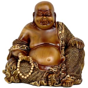 6 in. Sitting Laughing Buddha Decorative Statue