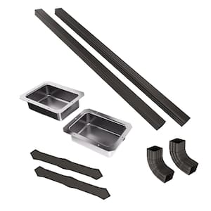 10 ft. Dark Bronze Aluminum Downspout Kit Set of 2, Compatible with Integra TWV Series Patio Covers