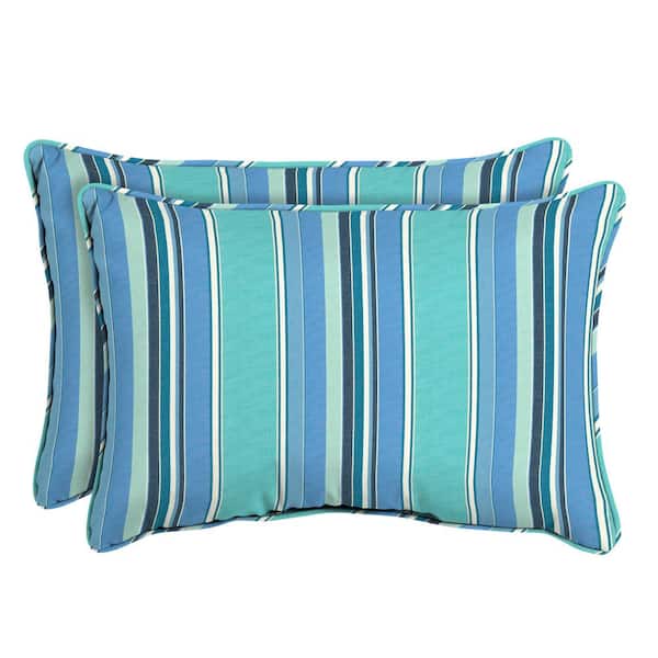 Home Decorators Collection Sunbrella, Light Blue Outdoor Lumbar Pillows