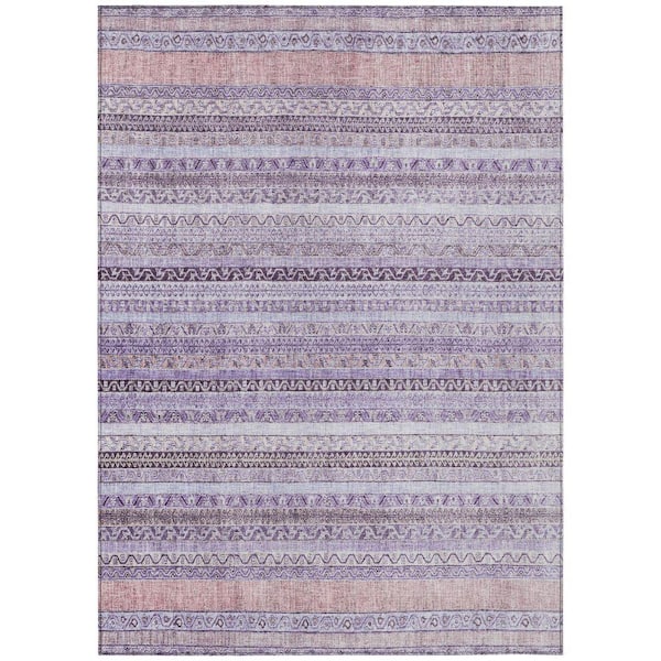 Chantille Machine Washable Indoor/Outdoor Abstract ACN2742 Lavender 9 ft. x 12 ft. Area Rug