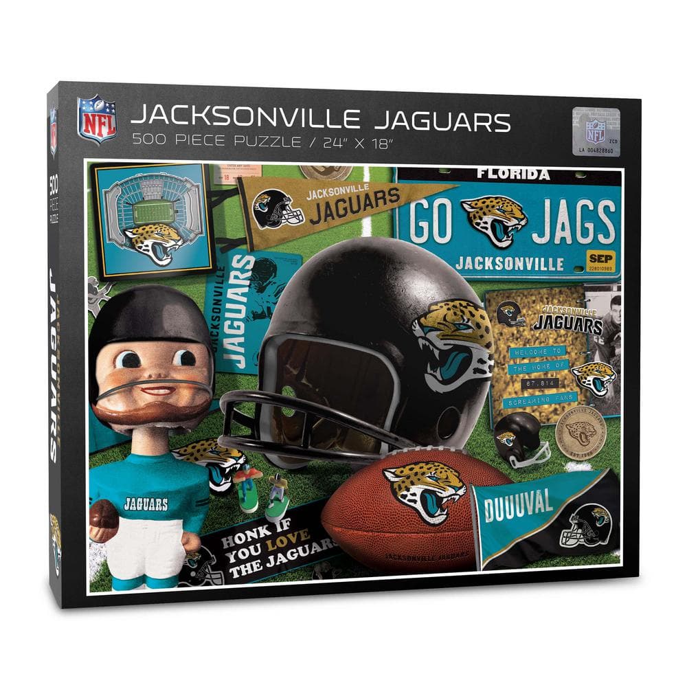 YouTheFan NFL Jacksonville Jaguars Retro Series Puzzle (500-Pieces ...