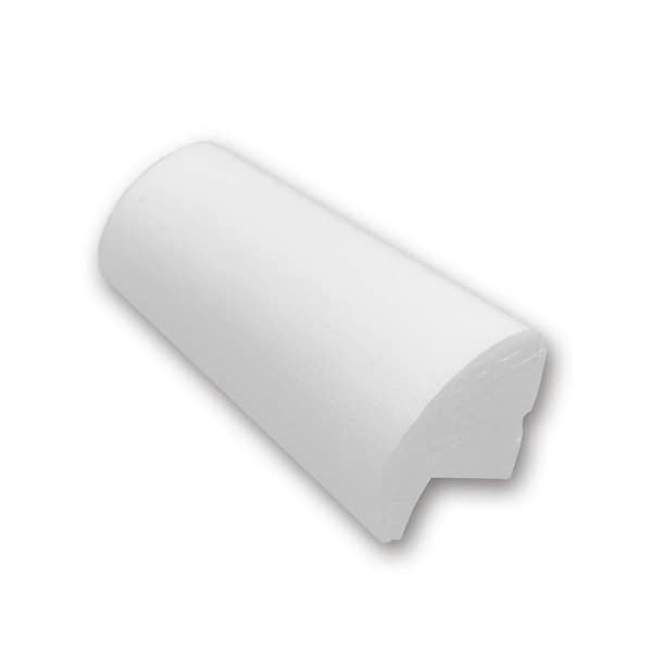 ORAC DECOR 1-1/8 in. D x 1-3/8 in. W x 4 in. L Primed White Plain Polystyrene Crown Moulding Sample