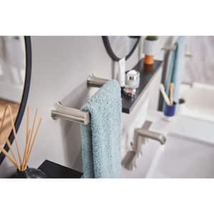 Genta LX 9 in. Hand Towel Bar in Brushed Nickel (2-Pack)