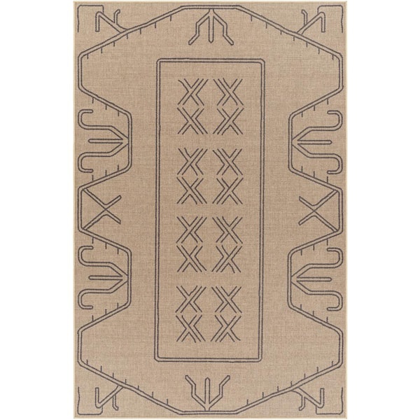 Livabliss Ez Jute  Brown 9 ft. x 12 ft. Machine-Washable Rug