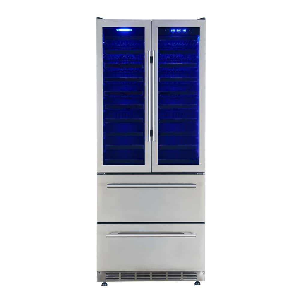 Forno Campania 32 in. Dual Zone Beverage and Wine Cooler in Stainless Steel