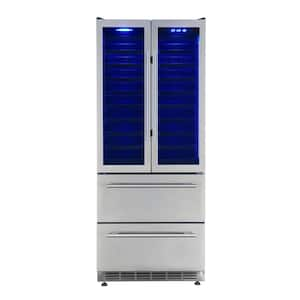 Campania 32 in. Dual Zone Beverage and Wine Cooler in Stainless Steel