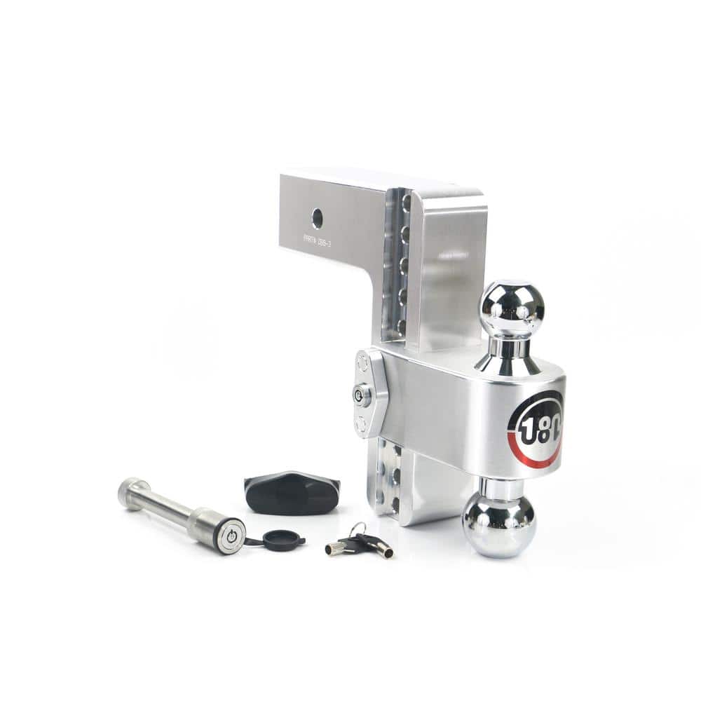 "180 Hitch - 8"" Adjustable Trailer Hitch for 3"" Receiver w/ Chrome Plated Balls & 2 pc Keyed Alike Lock Set" price history on PriceWatchPro